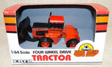 #4199 1/64 Big Bud 525/84 4WD Tractor with Blade & Single Wheels, Industrial Orange