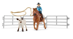 #42577 1/20 Cowgirl Team Roping Fun Playset