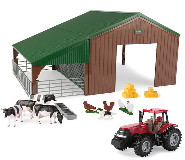 #47019 1/32 Case-IH Magnum 305 Tractor and Dual Purpose Shed Playset