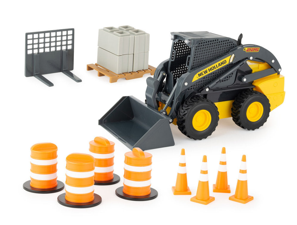 #47351 1/16 Big Farm New Holland L225 Skid Steer Loader with Accessories