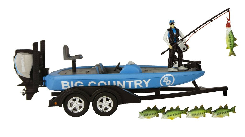 498BC 1/20 Bass Fishing Boat with Trailer & Accessories