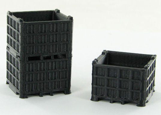 #64-252-BK 1/64 Black Plastic Bin Pallet Set