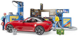 #62111 1/16 Bworld Gas Station with Car Wash