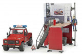 #62701 1/16 Bworld Fire Station with Land Rover and Fireman
