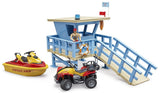 #62780 1/16 Bworld Life Guard Station with Quad & Water Craft