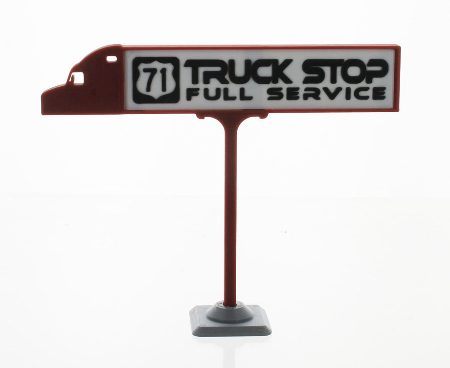 #64-600-R 1/64 Route 71 Truck Stop Sign