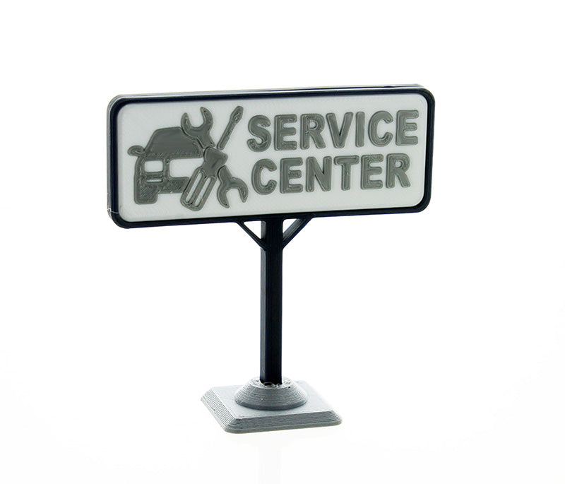 #64-610-BL 1/64 Blue Service Center Sign