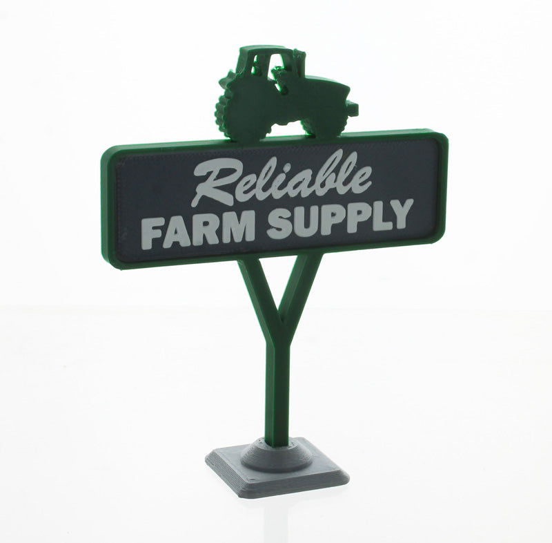 #64-622-GR 1/64 Green Reliable Farm Supply Sign