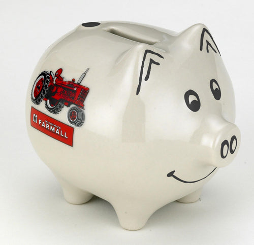 #6843 McCormick Farmall White Piggy Bank