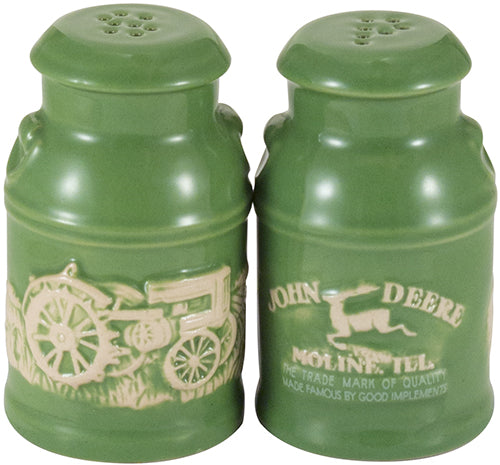 #6940 John Deere Milk Can Salt & Pepper Shaker Set
