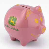 #6982 John Deere Pink Piggy Bank