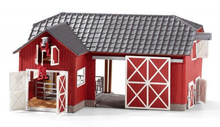#72102 1/20 Large Red Farm Barn with Angus & Accessories