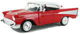 #73228AC-RD 1/24 Red 1957 Chevy Bel Air