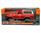 #79373RD 1/24 Red 1978 Ford Bronco Hardtop