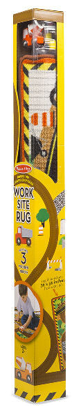 Work Site Rug #9407 Round the Construction Work Site Rug | Action Toys