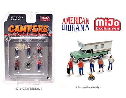 #AD-76489MJ 1/64 American Diorama Camper Figures Set