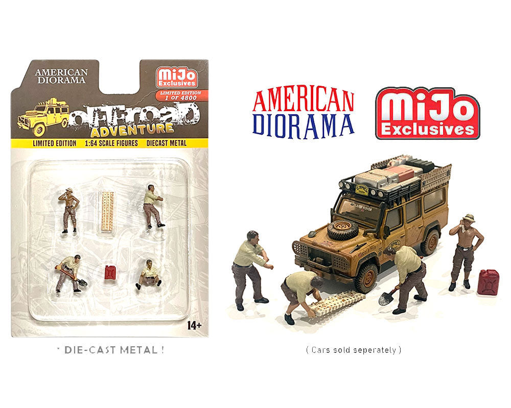 #AD-76492MJ 1/64 American Diorama Off Road Adventures Figure Set