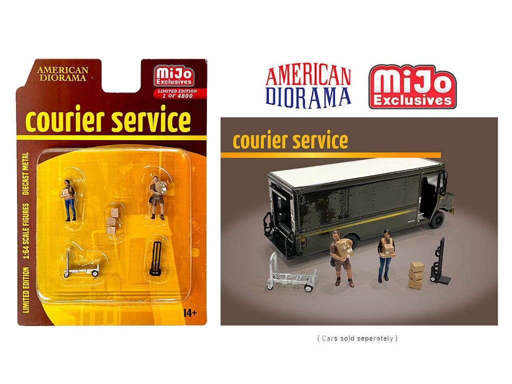 #AD-76495MJ 1/64 American Diorama Courier Service Figure Set
