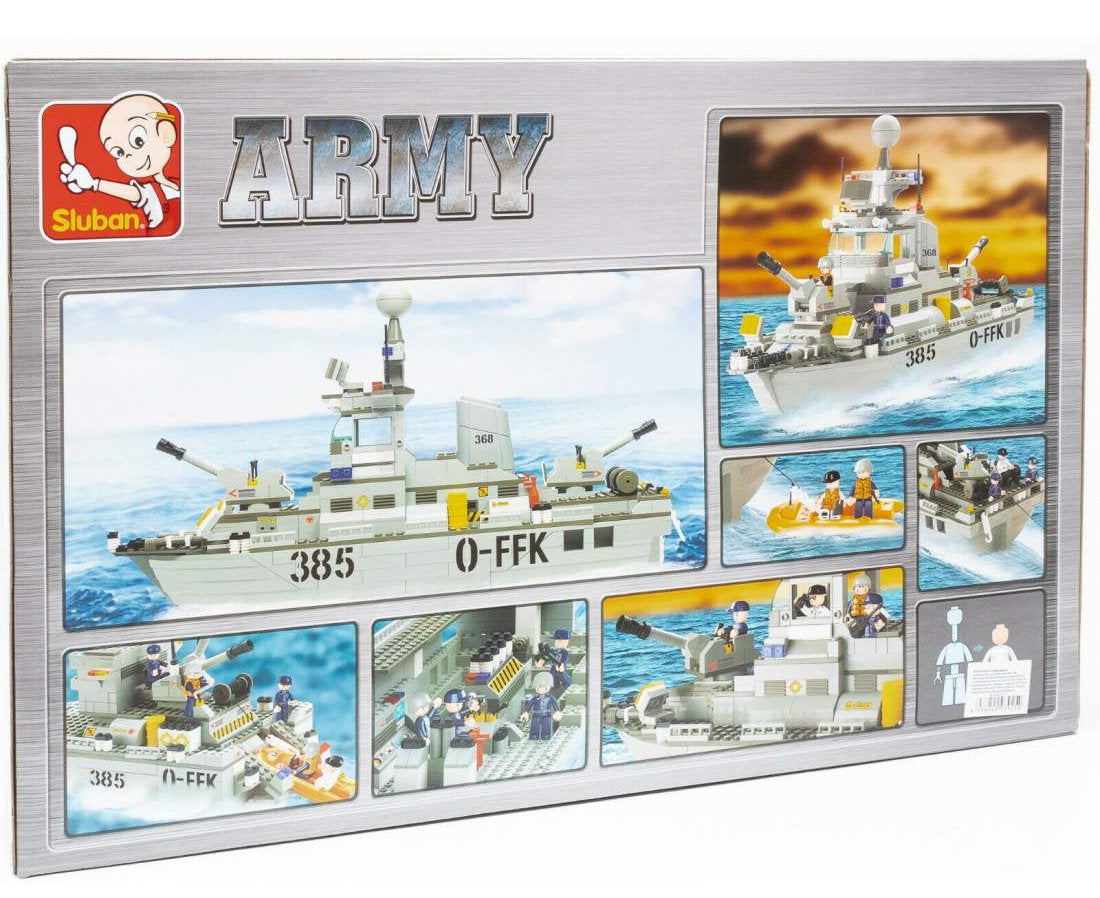 Building Blocks Navy #B0125 Navy Destroyer Military Ship Building Block Set | Action Toys