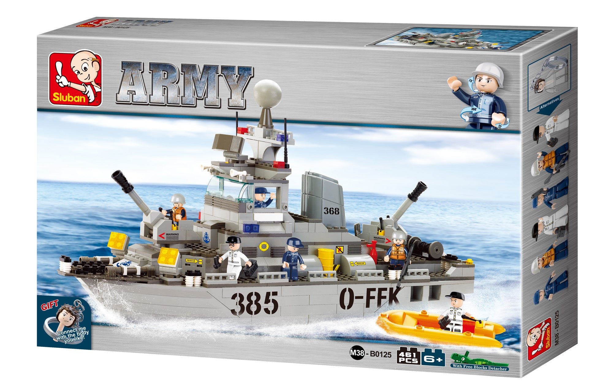 Building Blocks Navy #B0125 Navy Destroyer Military Ship Building Block Set | Action Toys