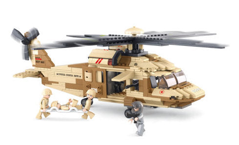 #B0509 Army Black Hawk Helicopter Building Block Set