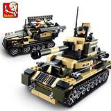#B0587C Army Armored Vehicle Building Block Set