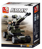#B0587E Army Artillery Gun Building Block Set