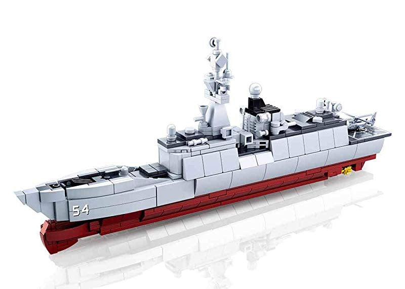 #B0702 Model Bricks Destroyer Ship Building Block Set