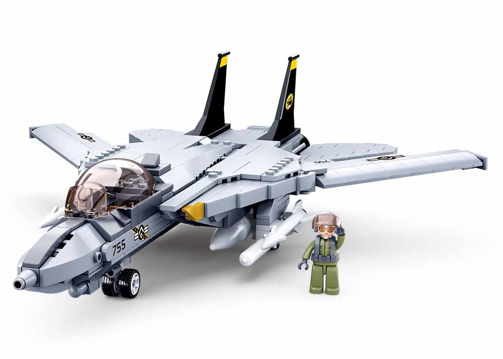 #B0755 Army F-14 Fighter Jet Building Block Set