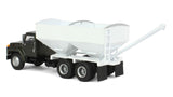 #BAM-013 1/64 Dark Green & White 1982 International S1954 Tandem-Axle Dry Fertilizer Tender Truck