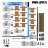 BK6430 1/64 Porta-Potty & Park Benches Building Set