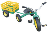 #Cart042G Green All Terrain Tricycle with Wagon