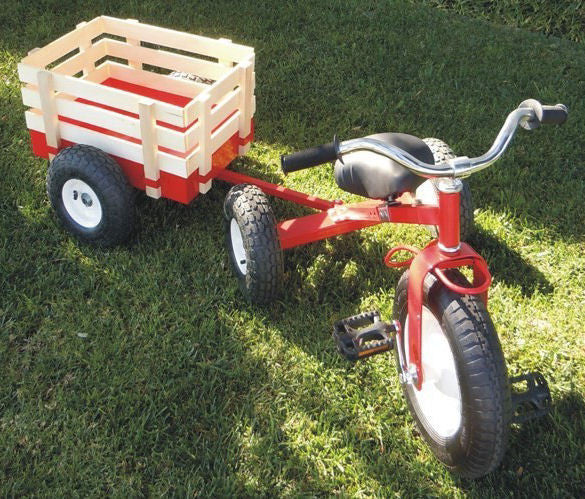 #Cart042R Red All Terrain Tricycle with Wagon