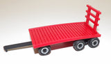 #HT8205 1/64 Red & Black Tandem Axle Hay Wagon with Silver Rims
