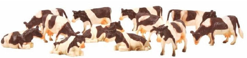 #KG571968 1/32 Brown & White Cows, 12 piece