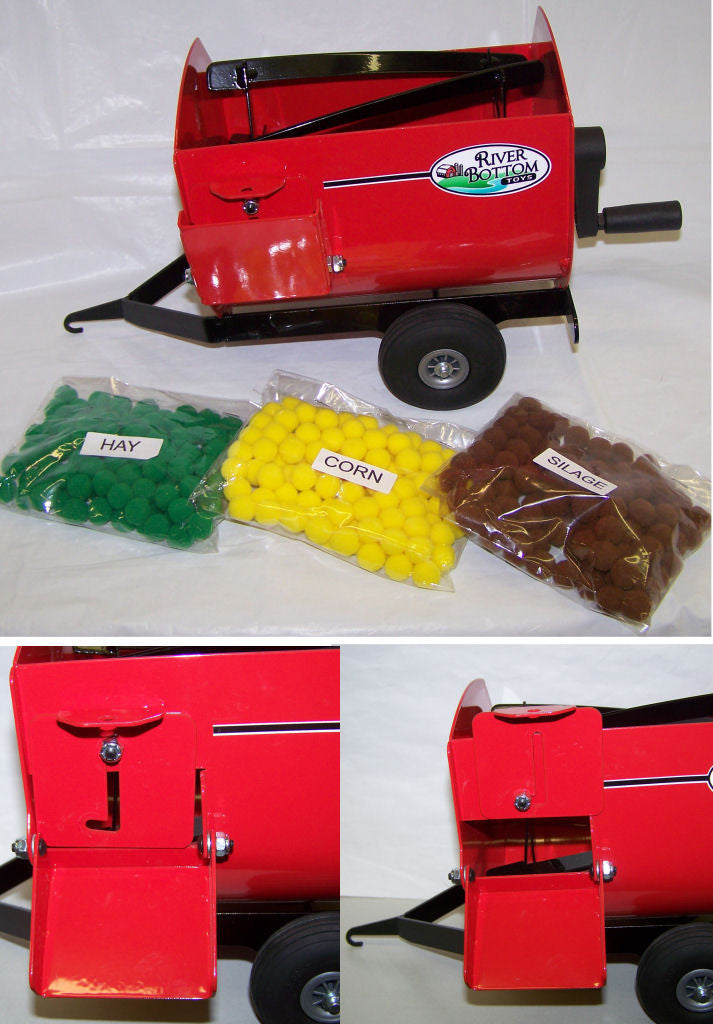#RBT11 Red Lil' Mix Feed Wagon with Feed