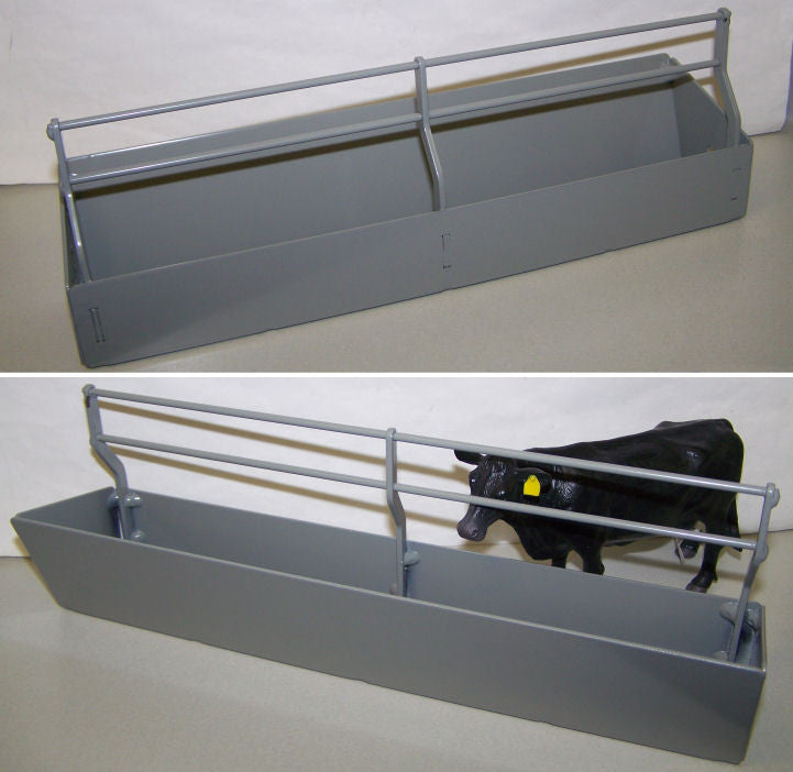 #RBT13 1/16 Gray Fenceline Feed Bunk