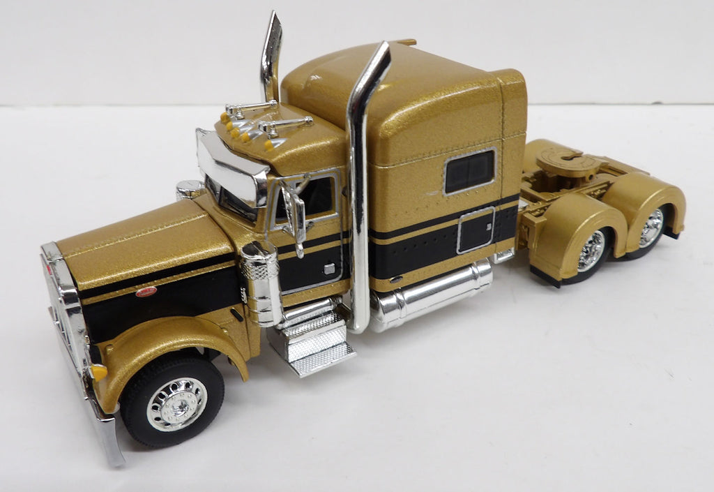 #T434 1/64 Gold & Black Peterbilt 379 with 70" Mid-Roof Sleeper - No Box