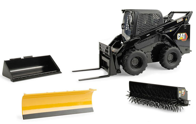 #X85629BK 1/16 Black Caterpillar 272D3 Skid Steer Loader with Work Tools